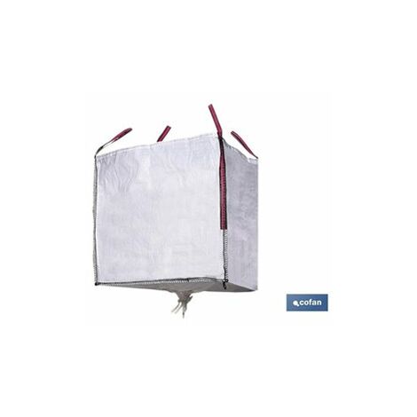 Big Debris Bag 90x90x90cms Blanc avec valve de décharge