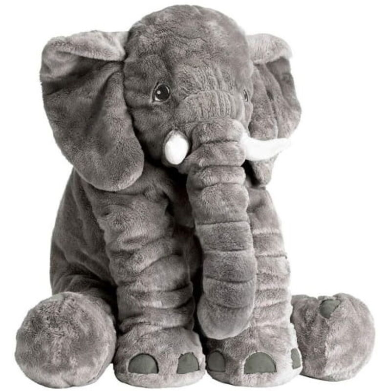 Viking Choice - Big hug - Éléphant - Coussin câlin - Peluche - Gris