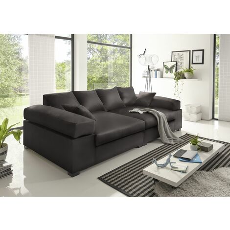 Big Sofa Couchgarnitur Megasofa Riesensofa AREZZO - Kunstleder Braun