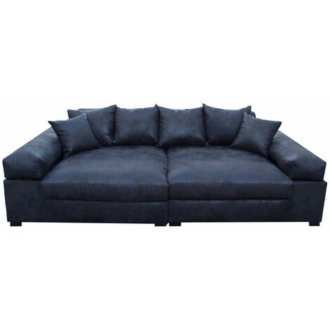 Big Sofa Couchgarnitur Megasofa Riesensofa GULIA - Gobi 4 Schwarz