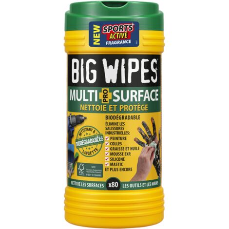 BIG WIPES Multi-Surface Pro, 80 lingettes en boîte
