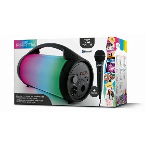 BIGBEN Altoparlante Bluetooth PARTYBTPRO - USB SD AUX IN - 38 CM + MICROFONO FILARE