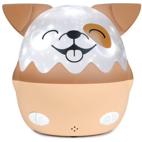 Bigben Kids Brown Dog Shape Night Light With 360º Projection With Wireless Music Nlpkidsdog