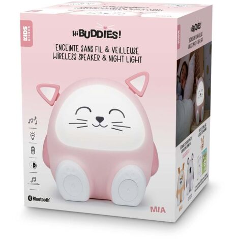 Bigben Kids Wireless Bt Speaker With Night Light Cat Shape Pink Btkidscat