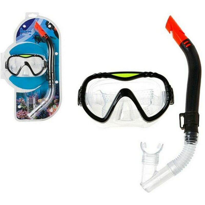 

Bigbuycarnival - BigBuy Carnival Gafas de Buceo con Tubo Plástico Adultos (25 x 43 x 6 cm) Negro
