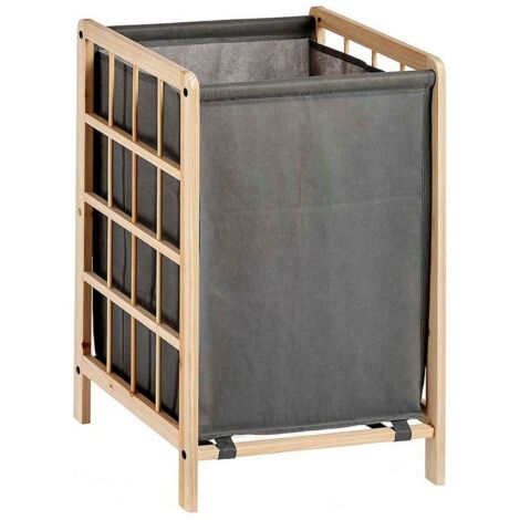 BigBuy Cesto per il bucato moderno grigio 33x60x39,5 cm