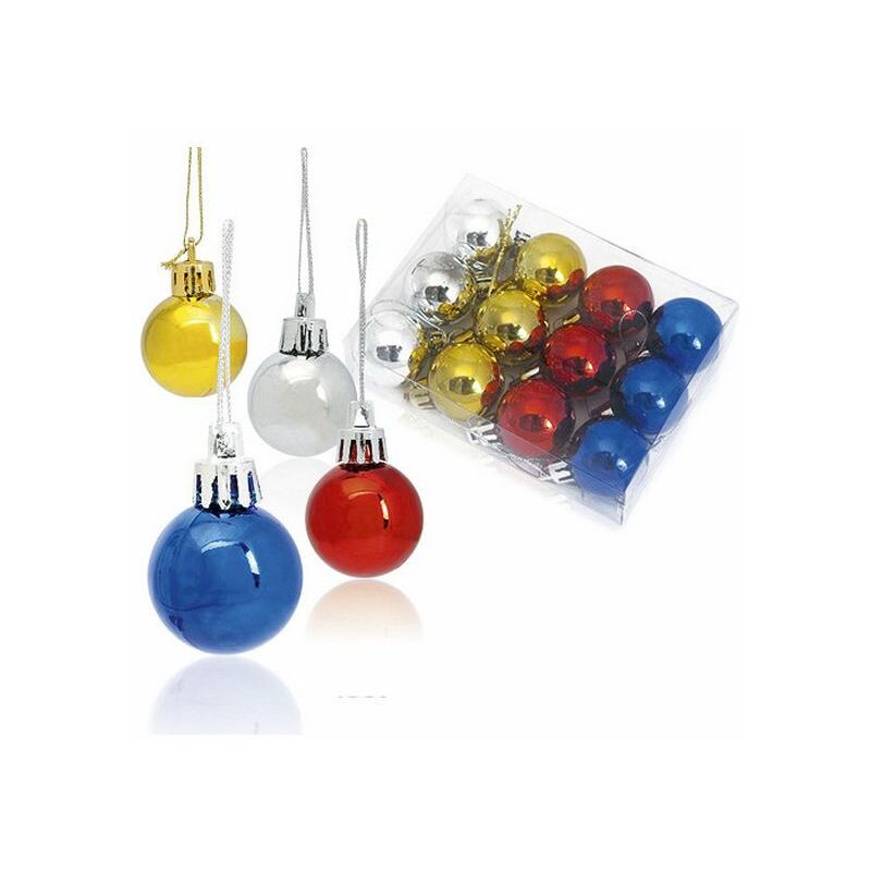 

BigBuy Christmas Bolas de Navidad (12 pcs) Metalizado 143360 Multicolor