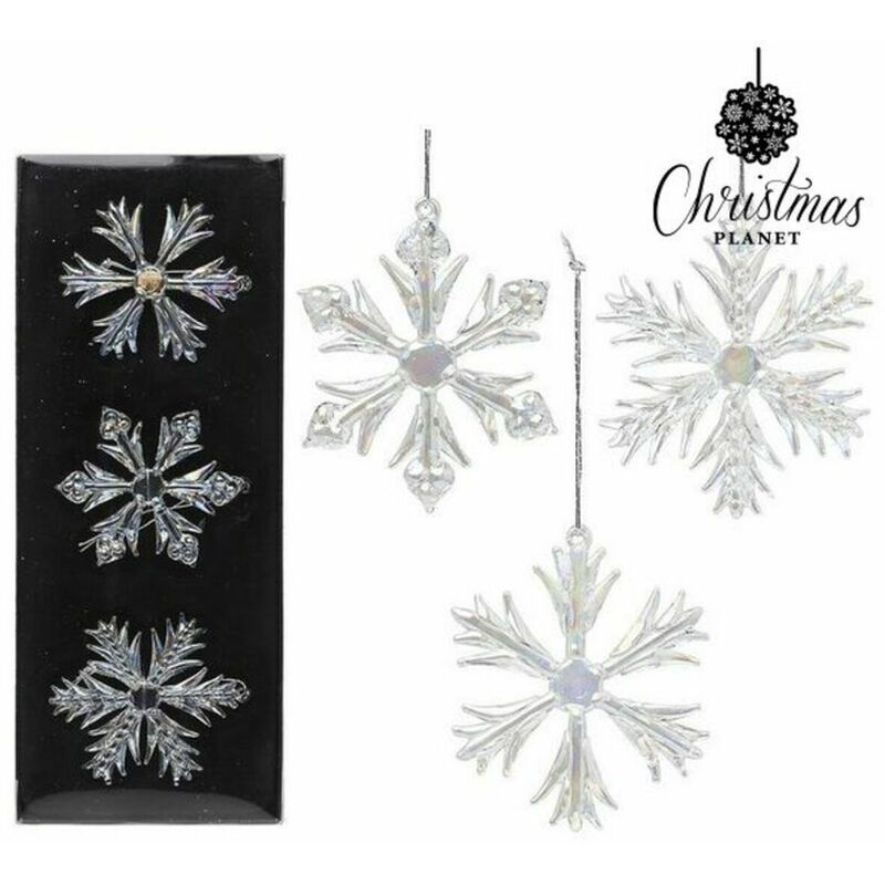 

Figura Decorativa (3 uds) Cristal - Bigbuy Christmas