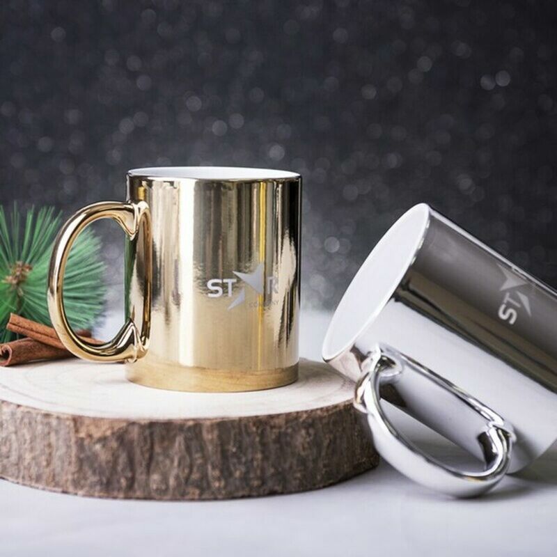 

Taza (350 ml) 145984 Dorado - Bigbuy Christmas