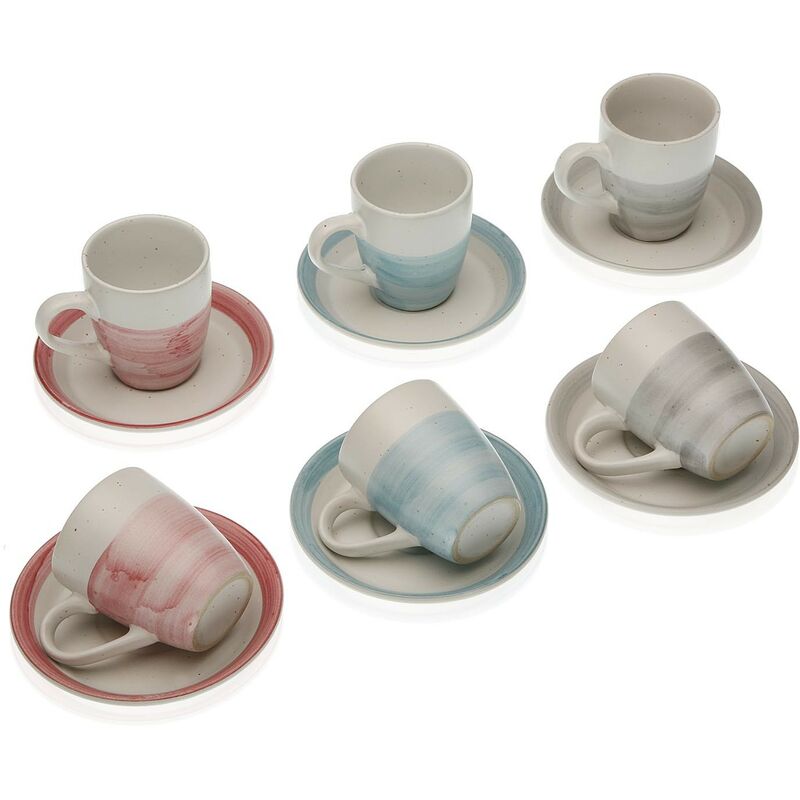 

BigBuy Cooking Juego de Tazas de Café Rachel Gres (6 Piezas)