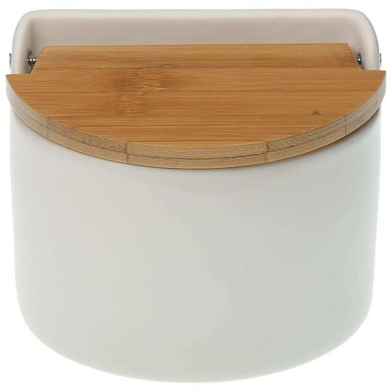 

Salero Blanco Tapa Bambú
