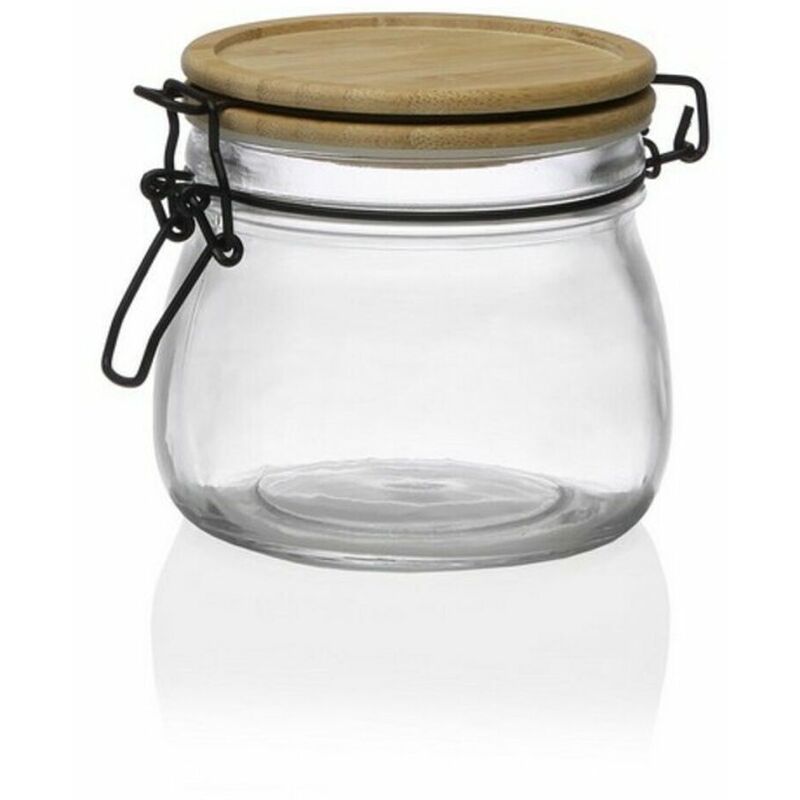 

Tarro De Cristal Transparente Bambú 450 Ml