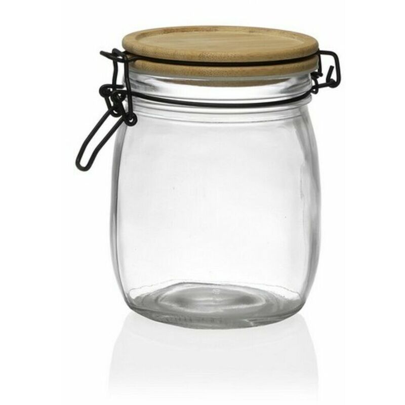 

Tarro De Cristal Transparente Bambú 700 Ml