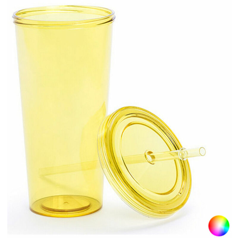 

Vaso con Pajita 144874 (750 ml) Azul - Bigbuy Cooking