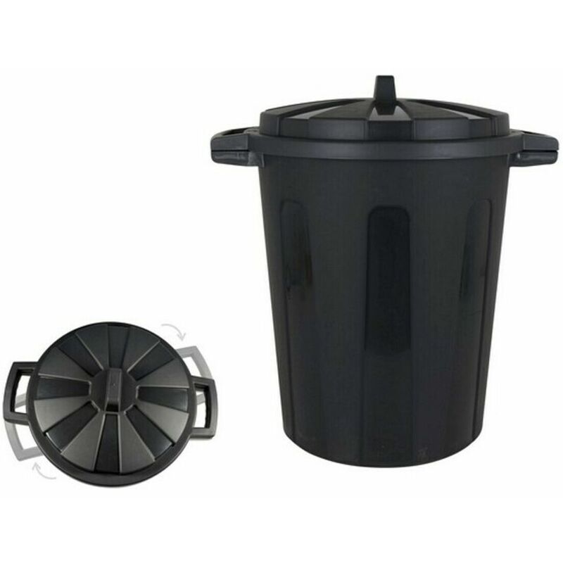 

Cubo para la Basura Negro 50 L - ø 35,5 x 45,5 x 48 cm - Bigbuy Eco