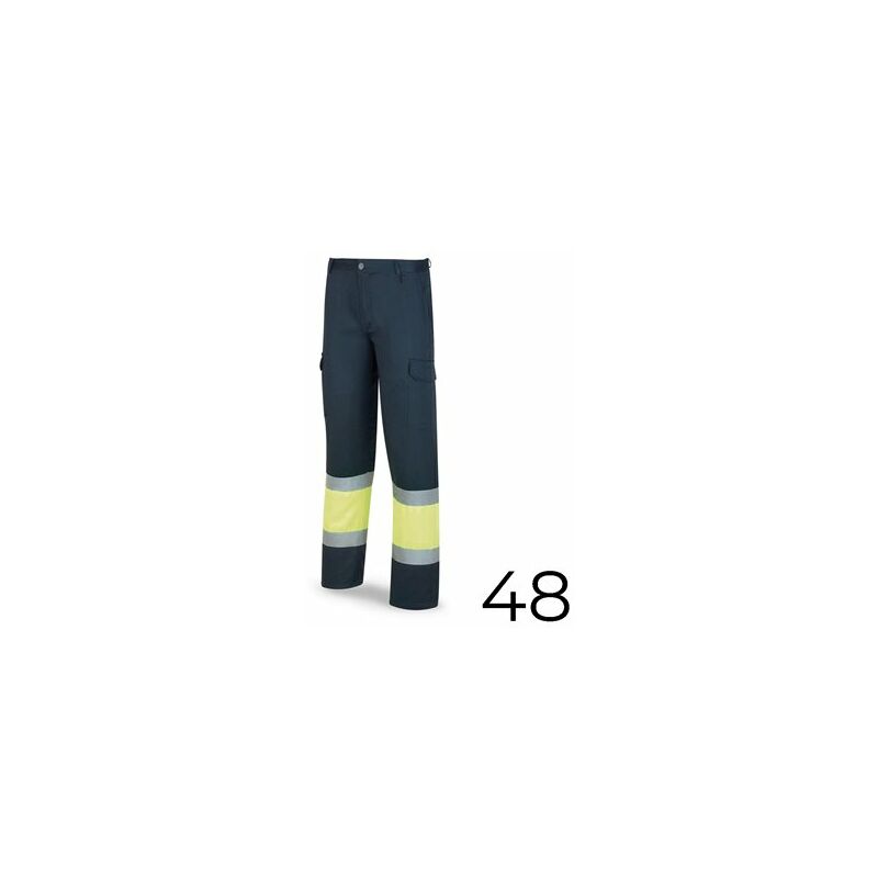 Image of Marca - Pantalone bicolore poliestere/cotone alta visibilità blu/giallo taglia 48 388pfxyfa/48