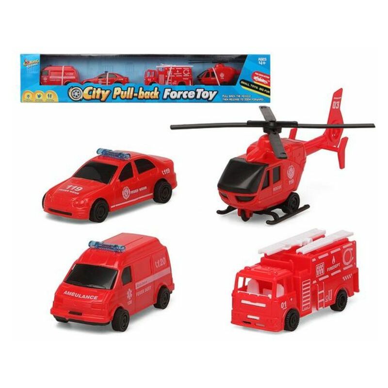 

BigBuy Fun Playset de Vehículos 119466 Bombero 4 pcs