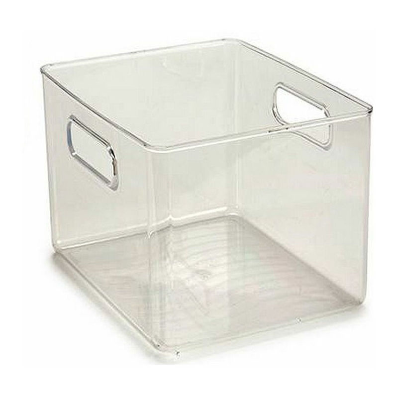 

Bigbuy Home - Bandeja Nevera Con asas Transparente Plástico (20 x 15 x 20 cm)