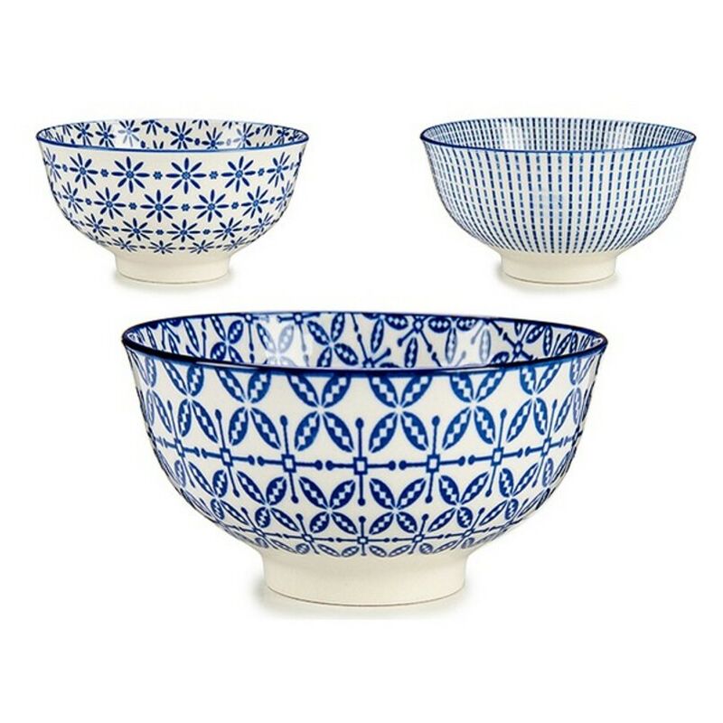 

Bol Porcelana Azul / Blanco (3 Pcs)