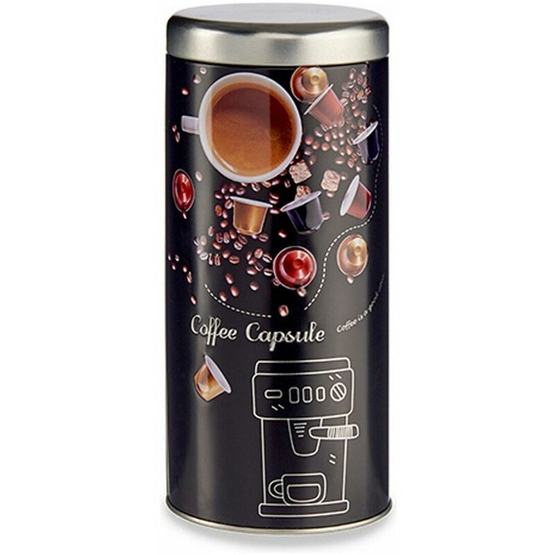 

Bote Metálico Coffee Capsule (9 x 20 x 9 cm) - Bigbuy Home