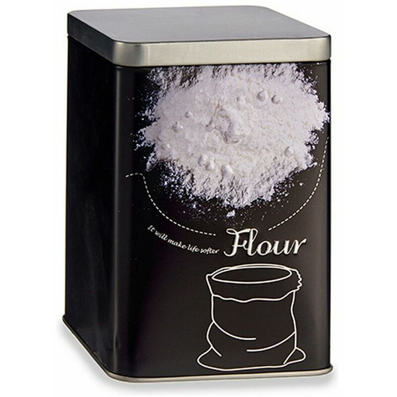 

Bote Metálico Flour (10,2 x 15 x 10,2 cm) - Bigbuy Home