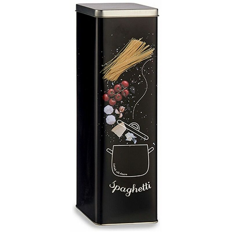 

LTD - Bote Spaguetti Negro Plateado Metal (9 X 30 X 9 Cm)