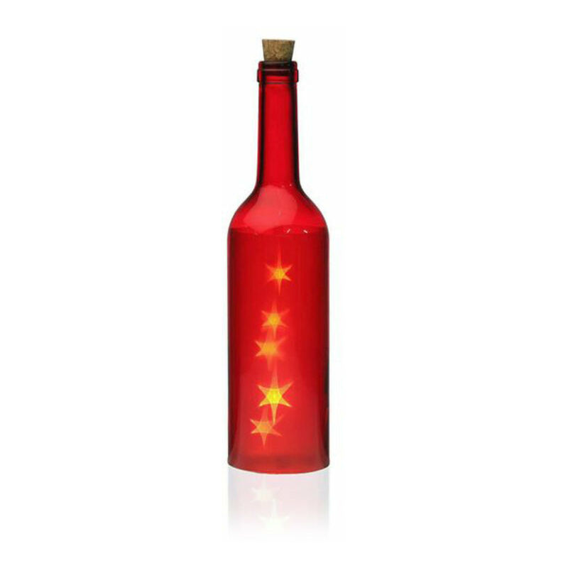 

Botella LED Cosmo Roja Cristal (7,3 x 28 x 7,3 cm)