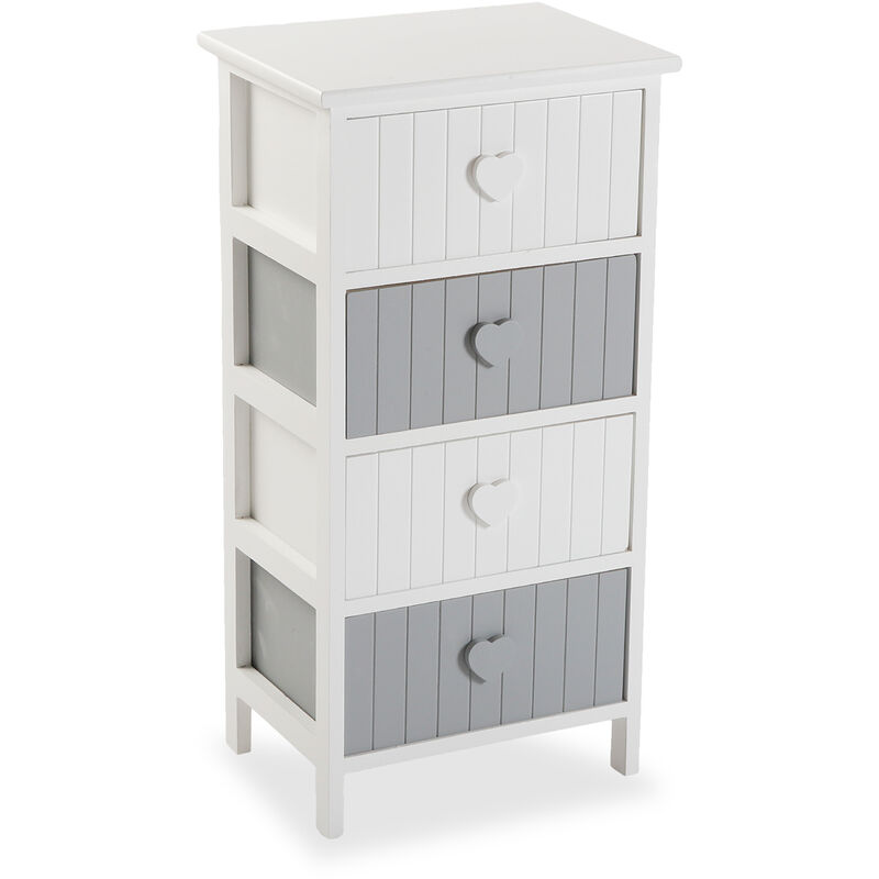 

Karachi Mueble para el Baño, 73x27x37cm - Blanco y gris - Versa