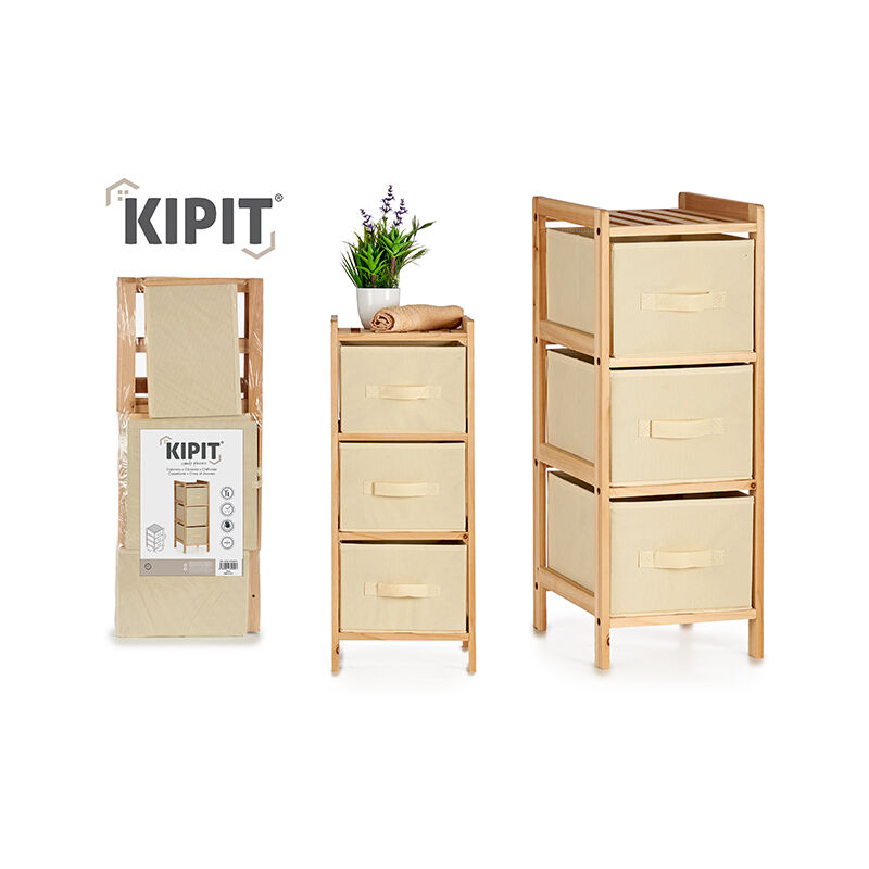 

Kipit - MUEBLE 3 CAJONES CREMA 29,5x28x70 CM