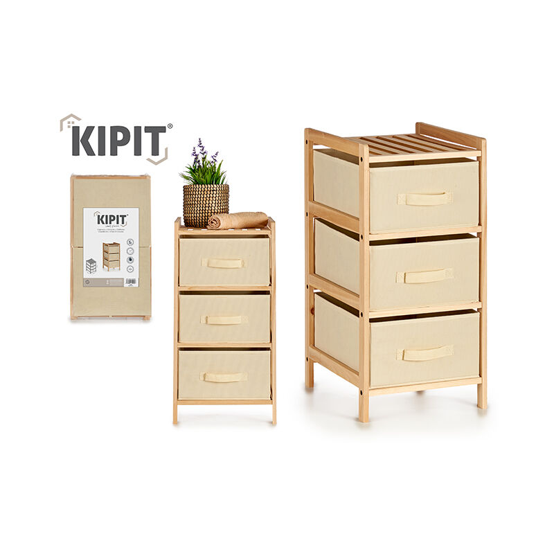 

MUEBLE 3 CAJONES CREMA ANCHO 36x34x66 CM