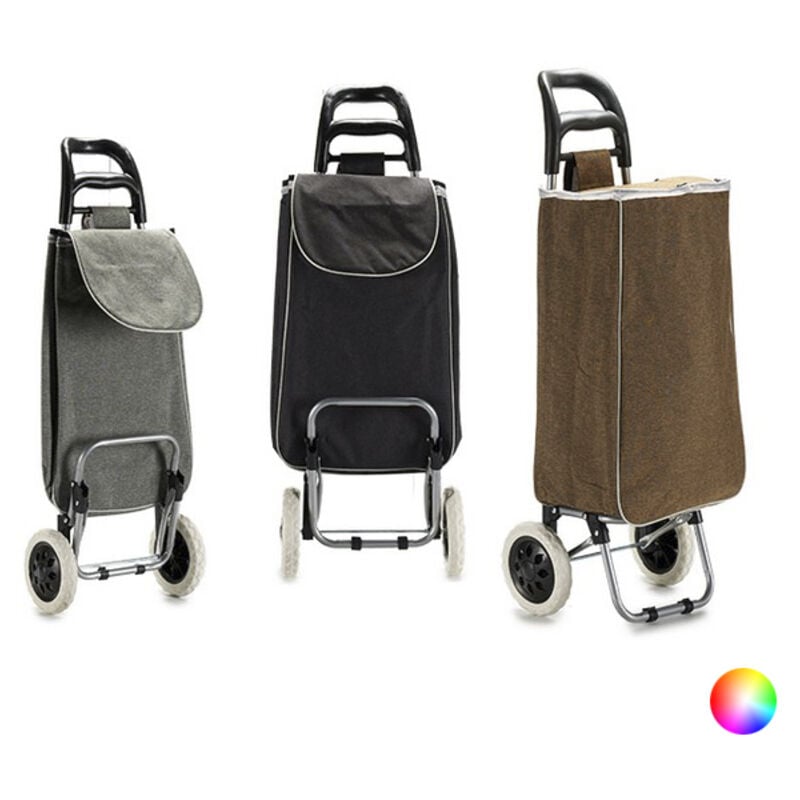 

BigBuy Home Carro de Compra Poliéster Metal Plástico (34 x 92,5 x 54 cm)