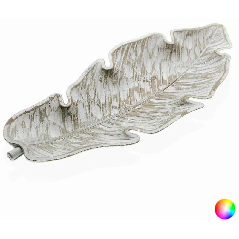 

Centro de Mesa Hoja Madera MDF (21 x 2,5 x 49 cm) Plateado - Bigbuy Home