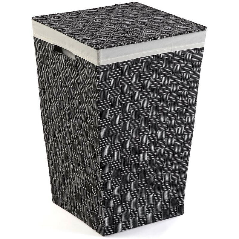 

Cesto Ropa Gris Puntos Blancos