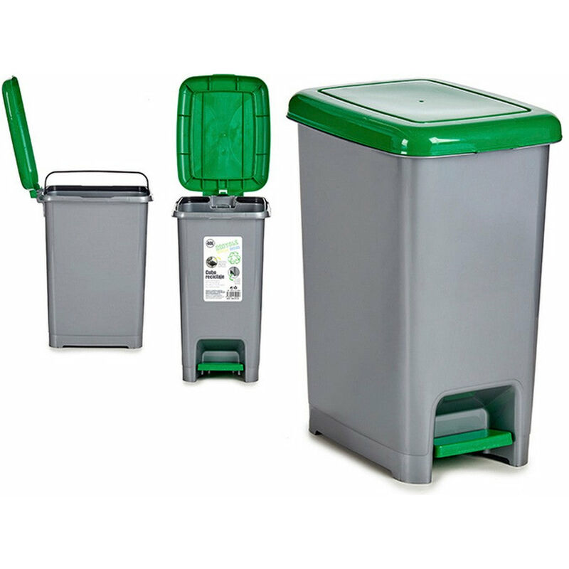 

Cubo de Basura con Pedal Verde Plástico 40 L (31 x 55,5 x 42,5 cm)