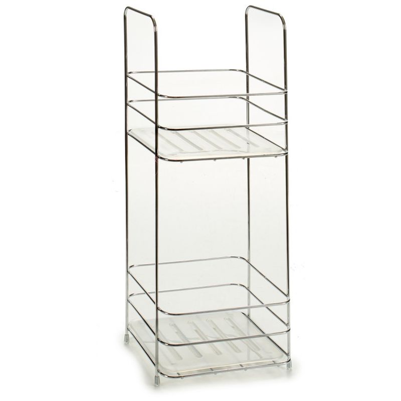 

Estantería de Metal Cuadrada con 2 Estantes. Ideal para tener tus accesorios de forma organizada y ahorrar espacio