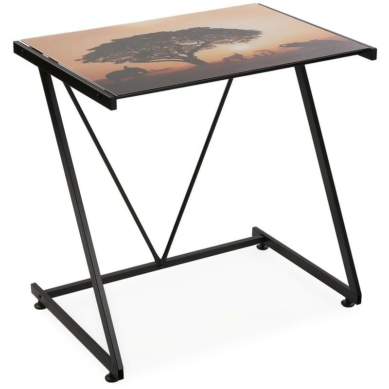 

Safari Mesa Escritorio para el Ordenador, Mesa de Estudio, 76x51x76cm - Negro - Versa