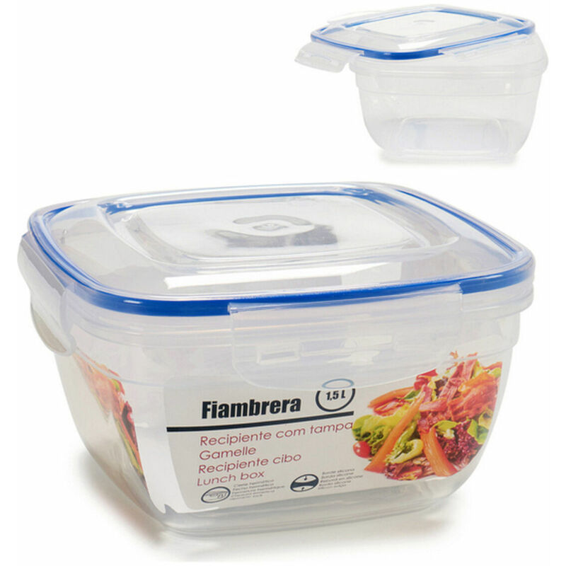 

Fiambrera Cuadrada Azul Transparente Plástico 2400 ml - Bigbuy Home