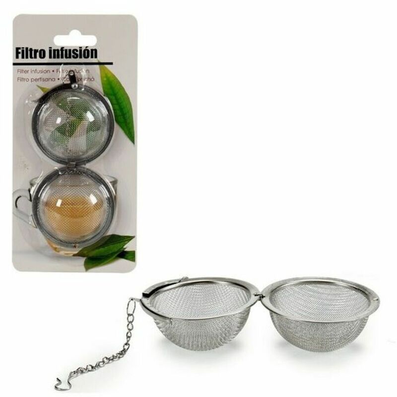 

BigBuy Home Filtro para Infusiones Bola Gris Metal (5,5 x 4 x 5,5 cm)