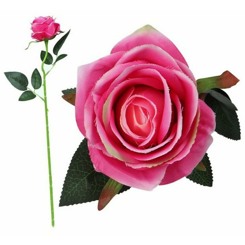 

BigBuy Home Flor Decorativa Rosa 113472 (50 Cm) Blanco/Rosa