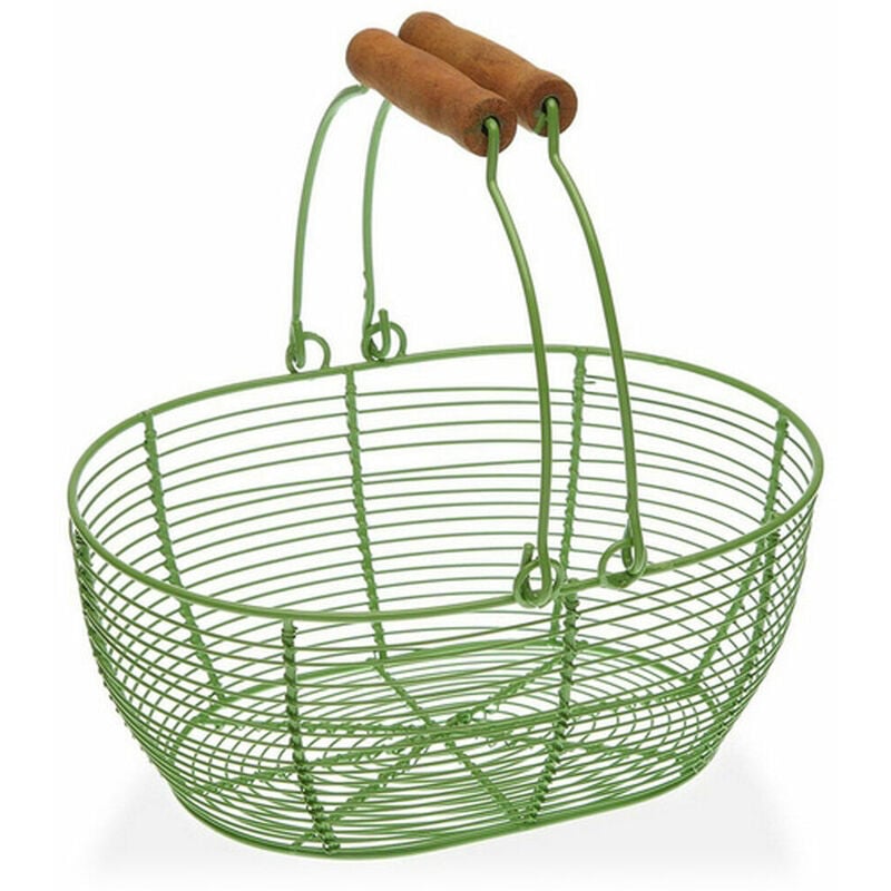 

Frutero Ovalada Menta Madera Metal (18 X 9,5 X 23,5 Cm)