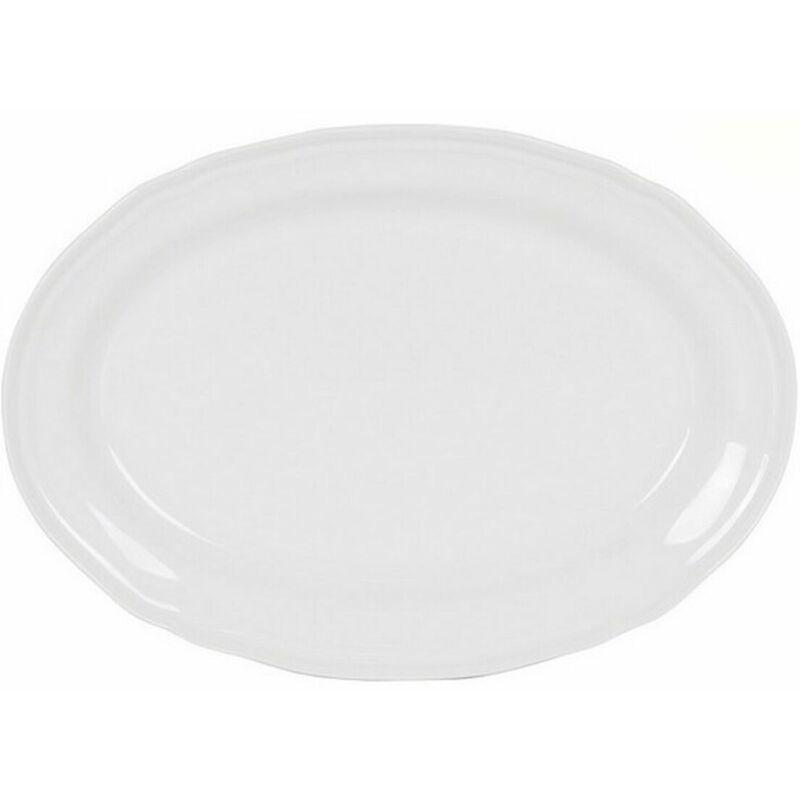 

BigBuy Home Fuente de Cocina Feuille Oval Porcelana Blanco (28 x 20,5 cm)