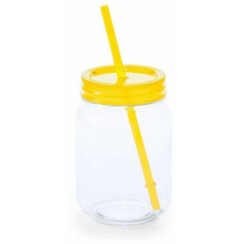 

BigBuy Home Jarra con Tapa y Pajita 144820 (600 ml) Rojo