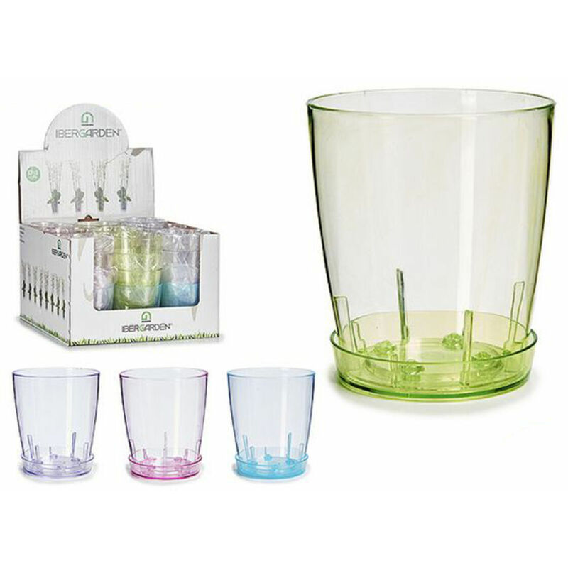 

Maceta con Plato Plástico (13 x 13 x 13 cm) - Bigbuy Home