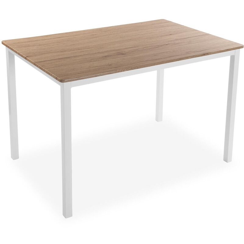 

Amaia Mesa de comedor para Cocina o Terraza, 76x80x120cm - Blanco - Versa