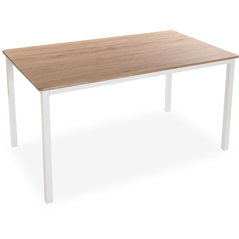 

Amaia Mesa de comedor para Cocina o Terraza, 76x80x140cm - Blanco - Versa