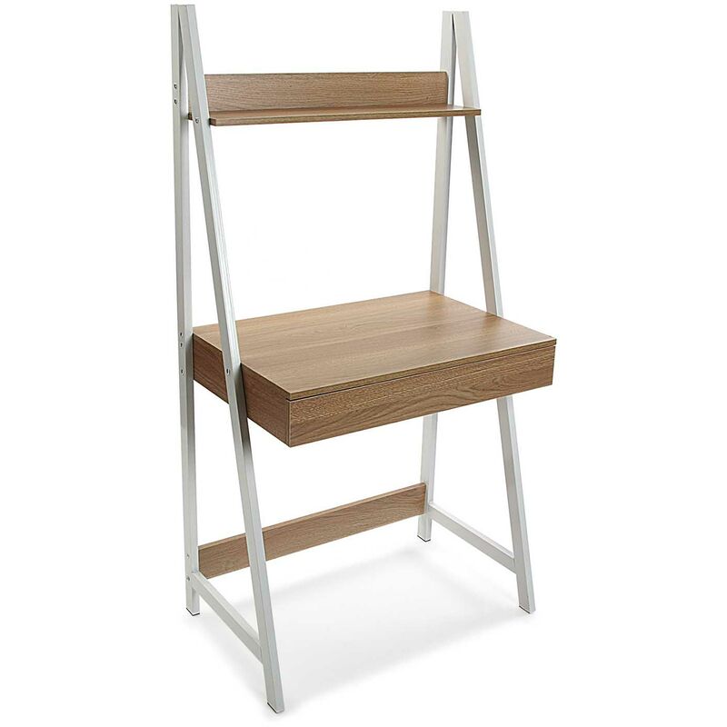 

Olympia Mesa Escritorio para el Ordenador, Mesa de Estudio, 146,5x48x74cm - Marrón - Versa