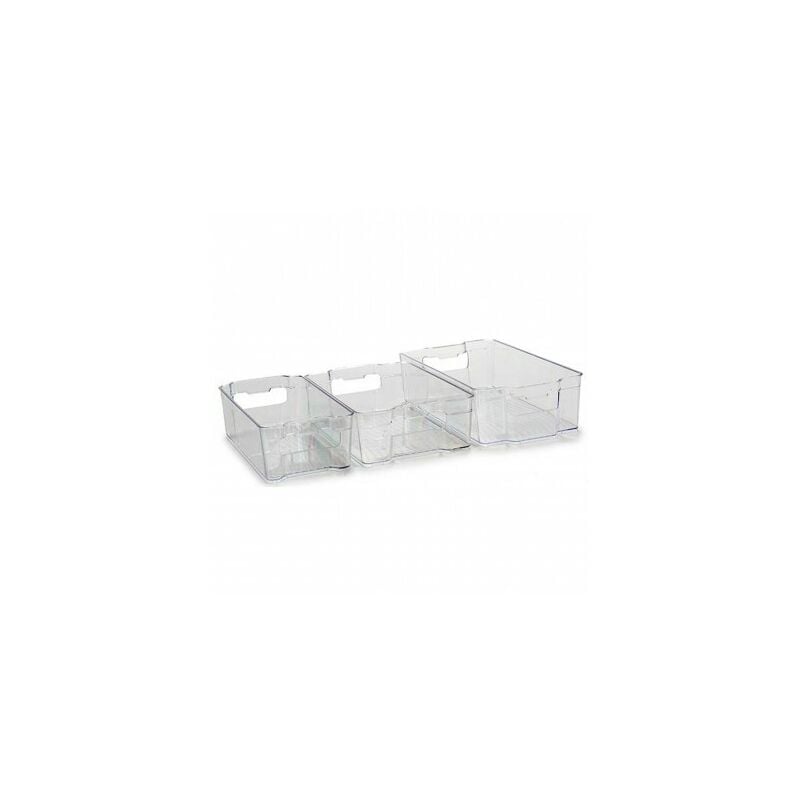 

Set de 3 Organizadores de Frigorífico de Plástico Resistente, 21,5x10x37,5 cm