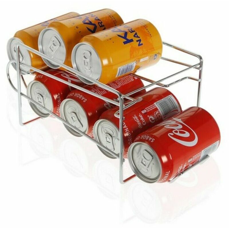 

Organizador para Armario de Cocina Latas Cromado (15 x 13 x 33 cm) - Bigbuy Home