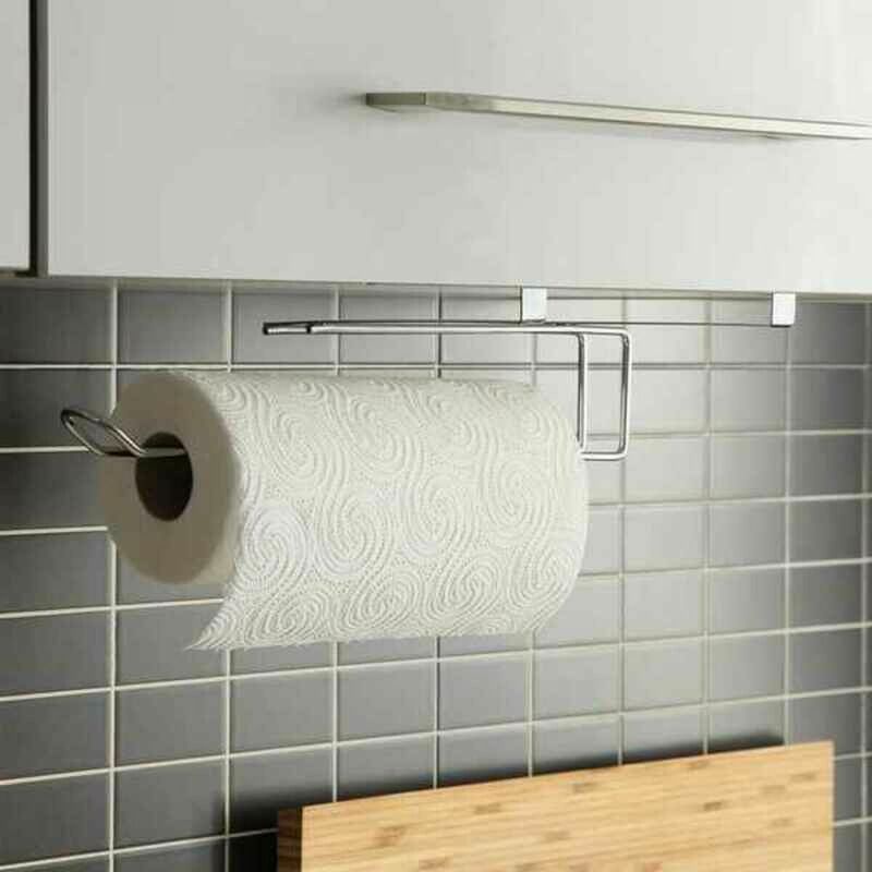 

Portarrollo de Papel de Cocina Cromado (18 x 10 x 35 cm) - Bigbuy Home