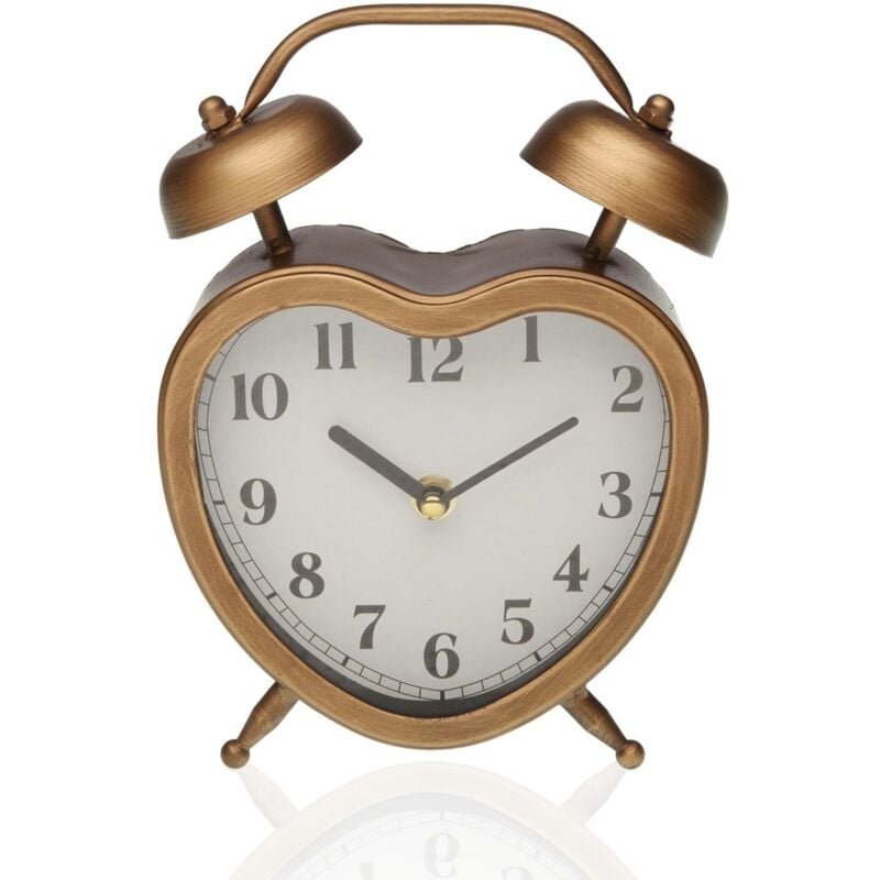

Reloj De Mesa Corazón Dorado Metal